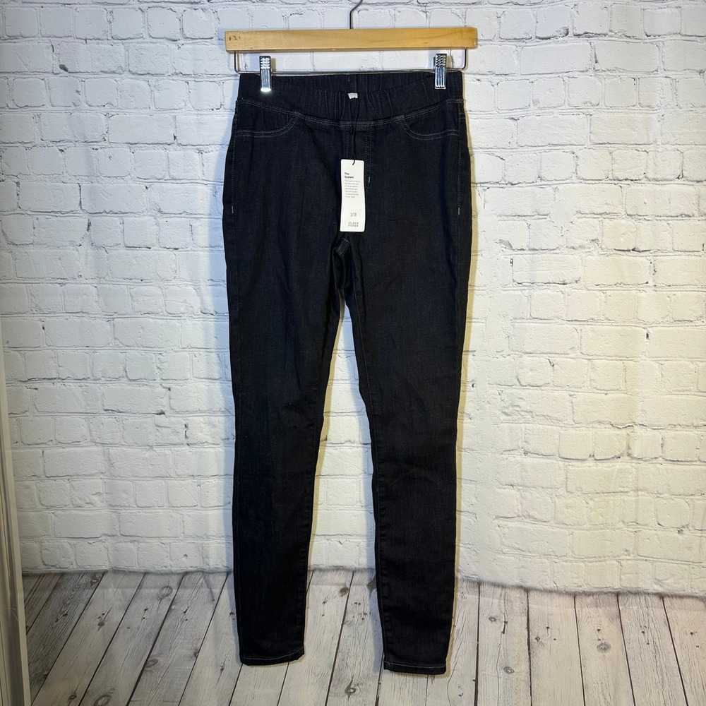 Eileen Fisher The System Black Jegging Pull On Skinny Pants SBMDN-P3868M XXS NEW